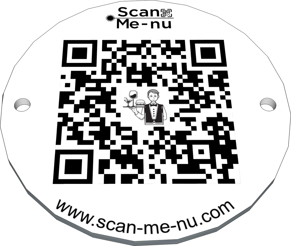 R100S QR Tag Round SST 1 5 mm Screw mount Diameter 54 mm Scan