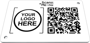 CL100S  - QR-Tag 86x54 mm 		<br> Rectangular SST 1,5 mm 		<br> Screw mount 			<br>Upload your own logo